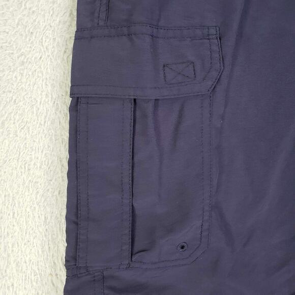 LL Bean Cargo Shorts Men's Size Small Lined Drawstring Pull On Athletic Blue - Picture 7 of 11